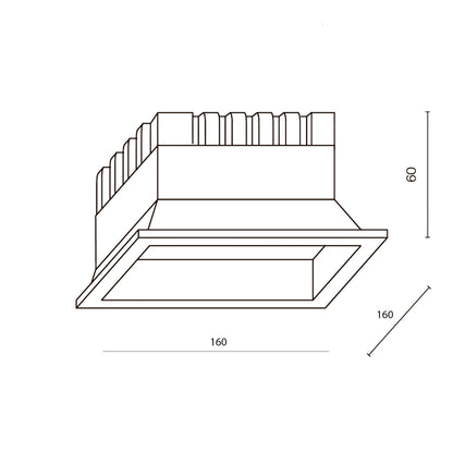 Maytoni downlight Okno LED 24W 120° zápustné čtvercové svítidlo