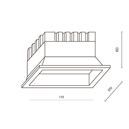 Maytoni downlight Okno LED 100° zápustné čtvercové svítidlo