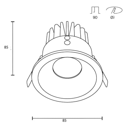 Maytoni downlight Zoom LED 60° zápustné kruhové svítidlo bílé