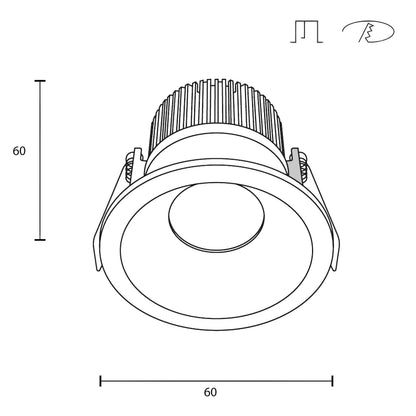 Maytoni downlight Zoom LED 60° zápustné kruhové svítidlo bílé