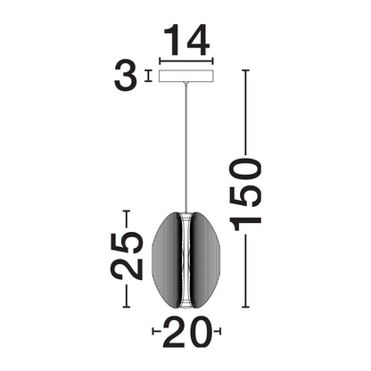 Nova Luce Noir LED závěsné svítidlo