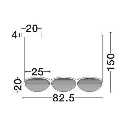 Nova Luce Noir LED závěsné svítidlo podélné