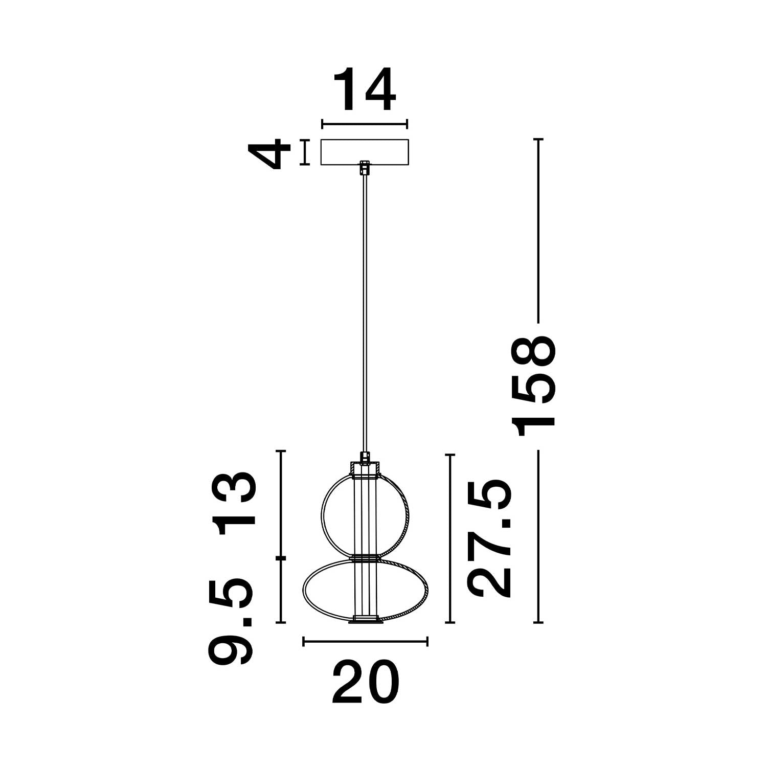 Nova Luce Bally LED skleněné závěsné svítidlo