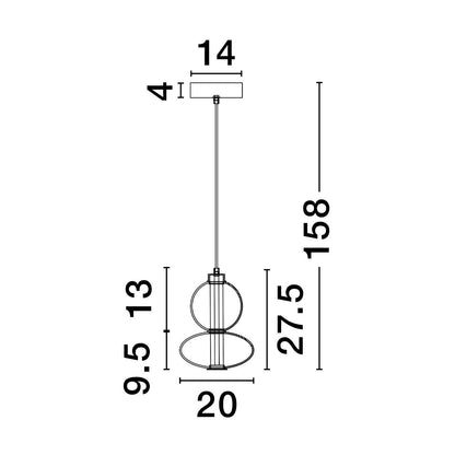 Nova Luce Bally LED skleněné závěsné svítidlo