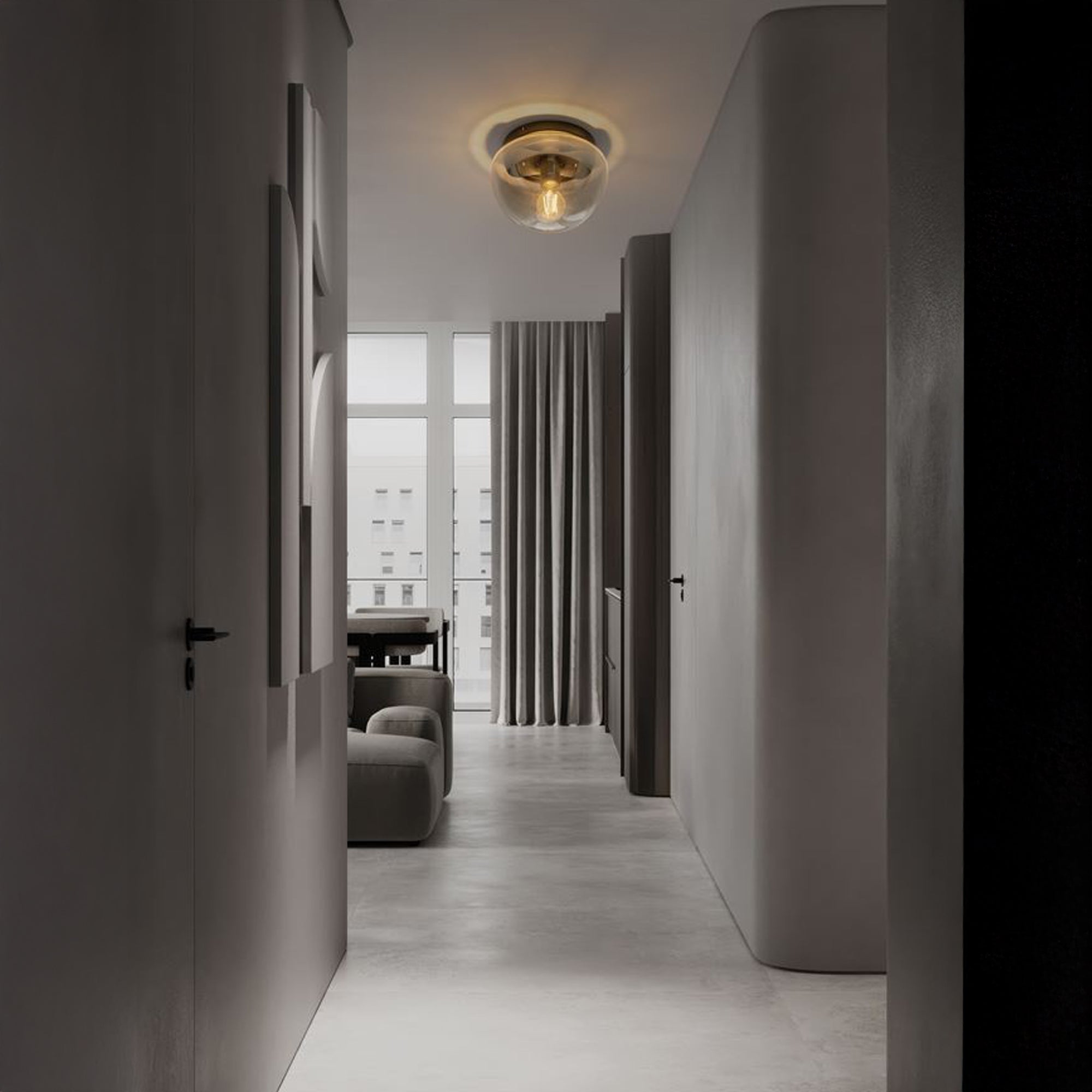 Nova Luce Ebony E27 skleněné stropní svítidlo