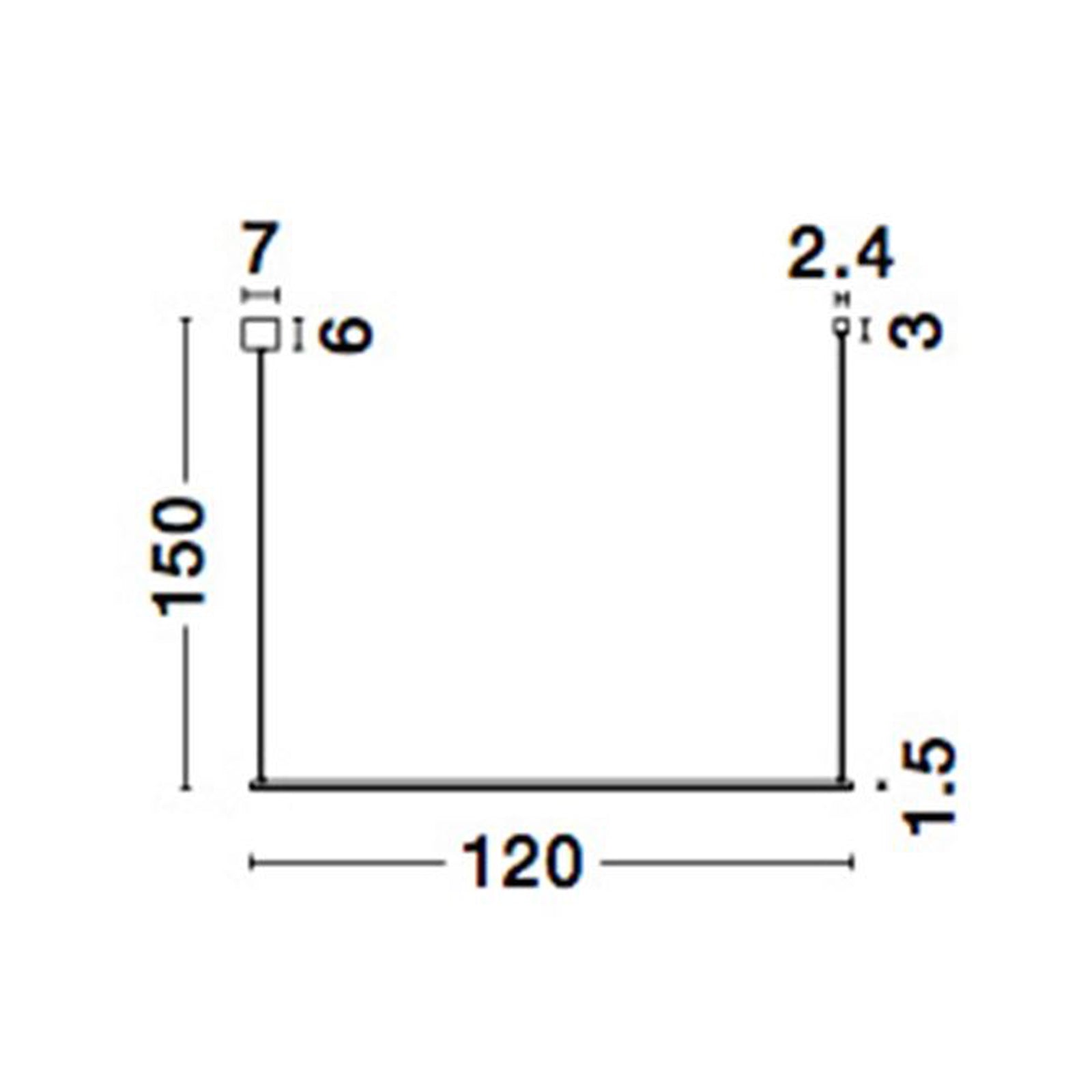Nova Luce Elettra LED závěsné liniové svítidlo