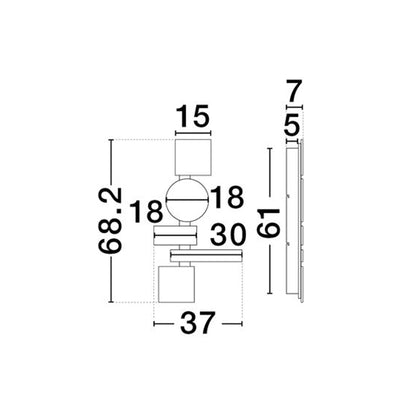 Nova Luce Margot LED nástěnné svítidlo