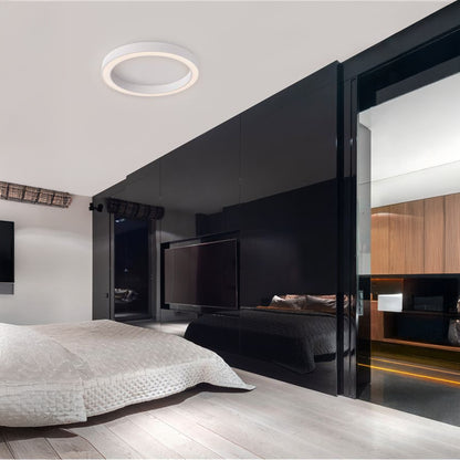 Nova Luce Morbido LED kruhové přisazené svítidlo CCT s ovladačem + app