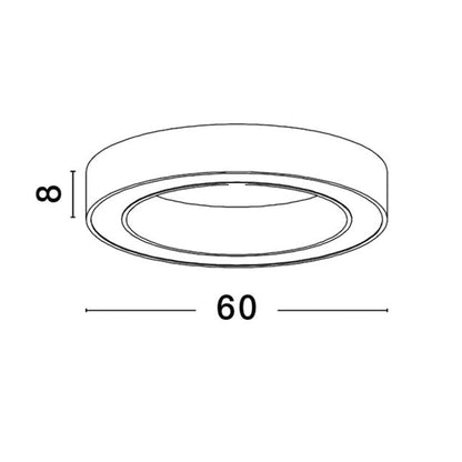 Nova Luce Morbido LED kruhové přisazené svítidlo CCT s ovladačem + app