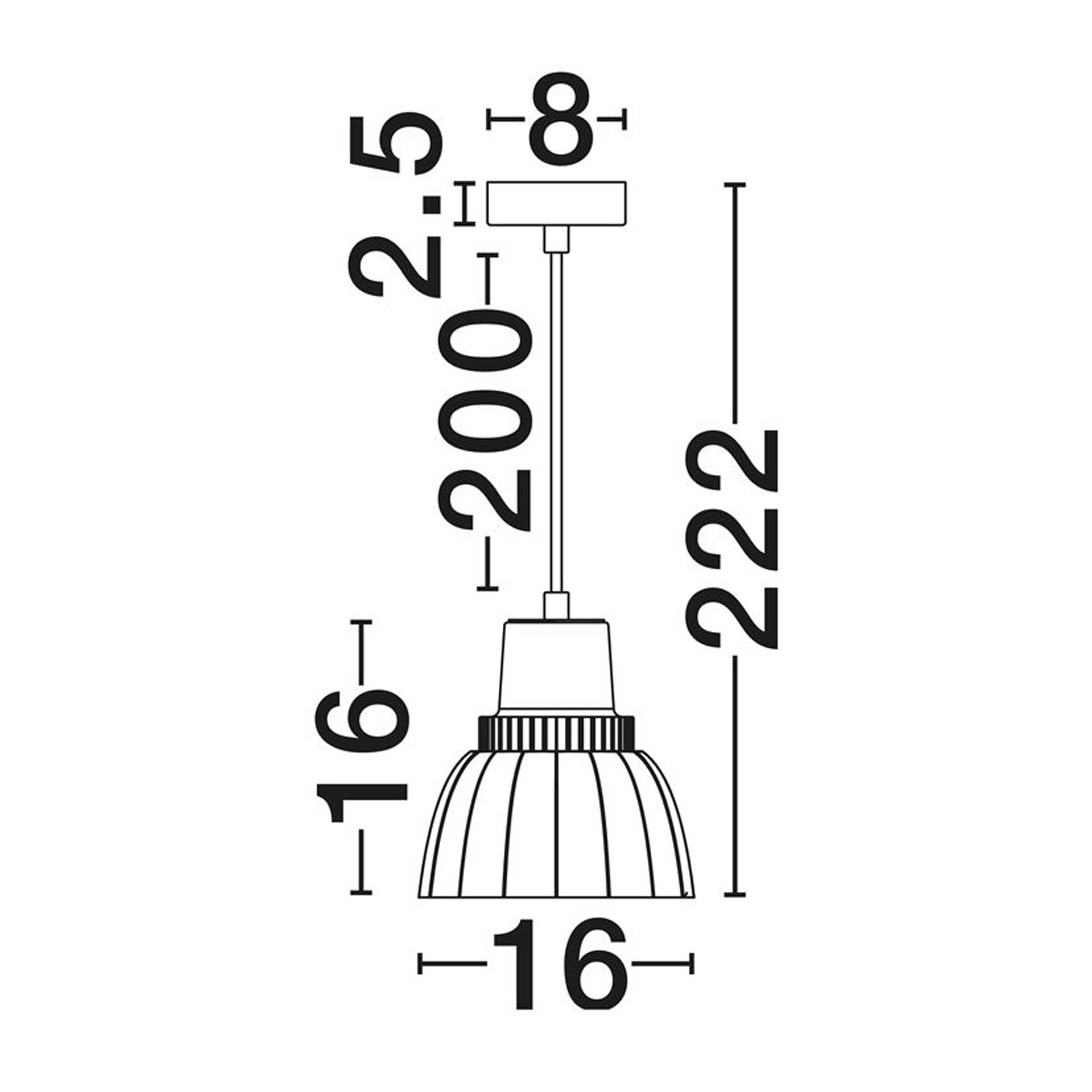 Nova Luce Picco E14 závěsné svítidlo
