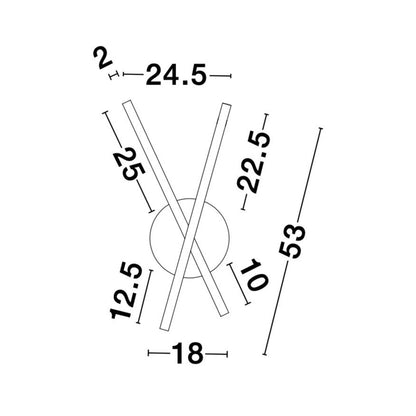 Nova Luce Doul LED wall light IP65