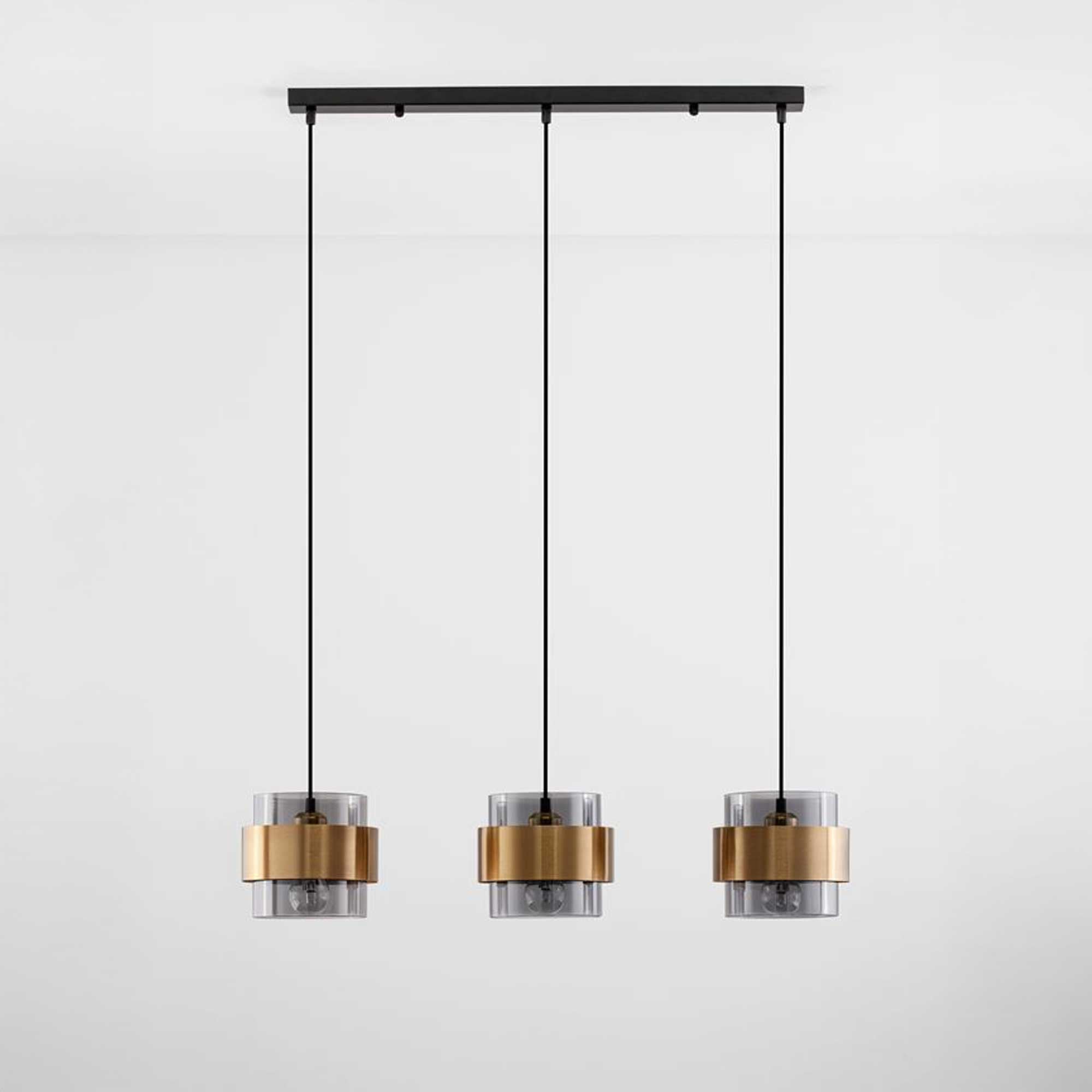 Nova Luce Sianna E27 skleněné závěsné svítidlo podélné