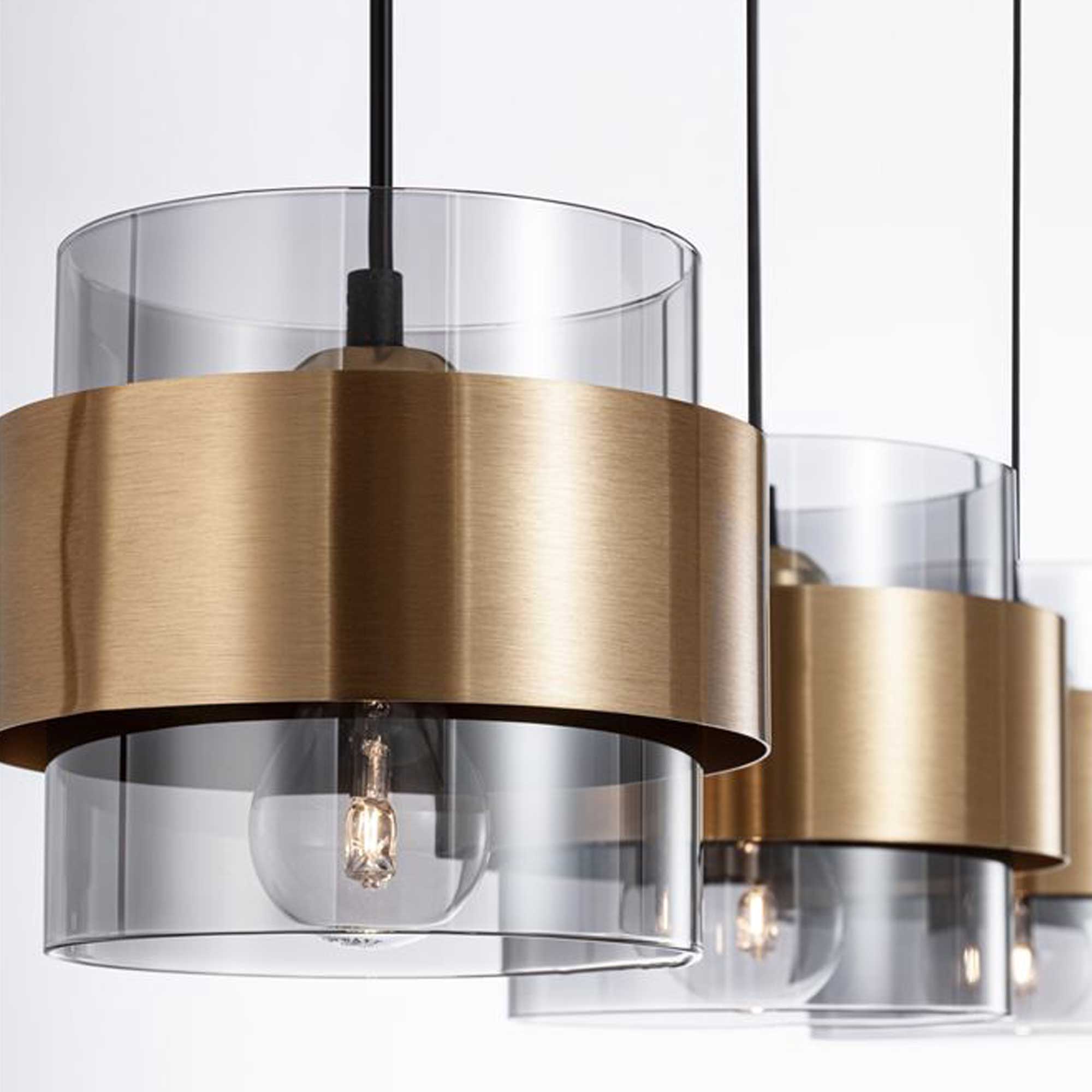 Nova Luce Sianna E27 skleněné závěsné svítidlo podélné