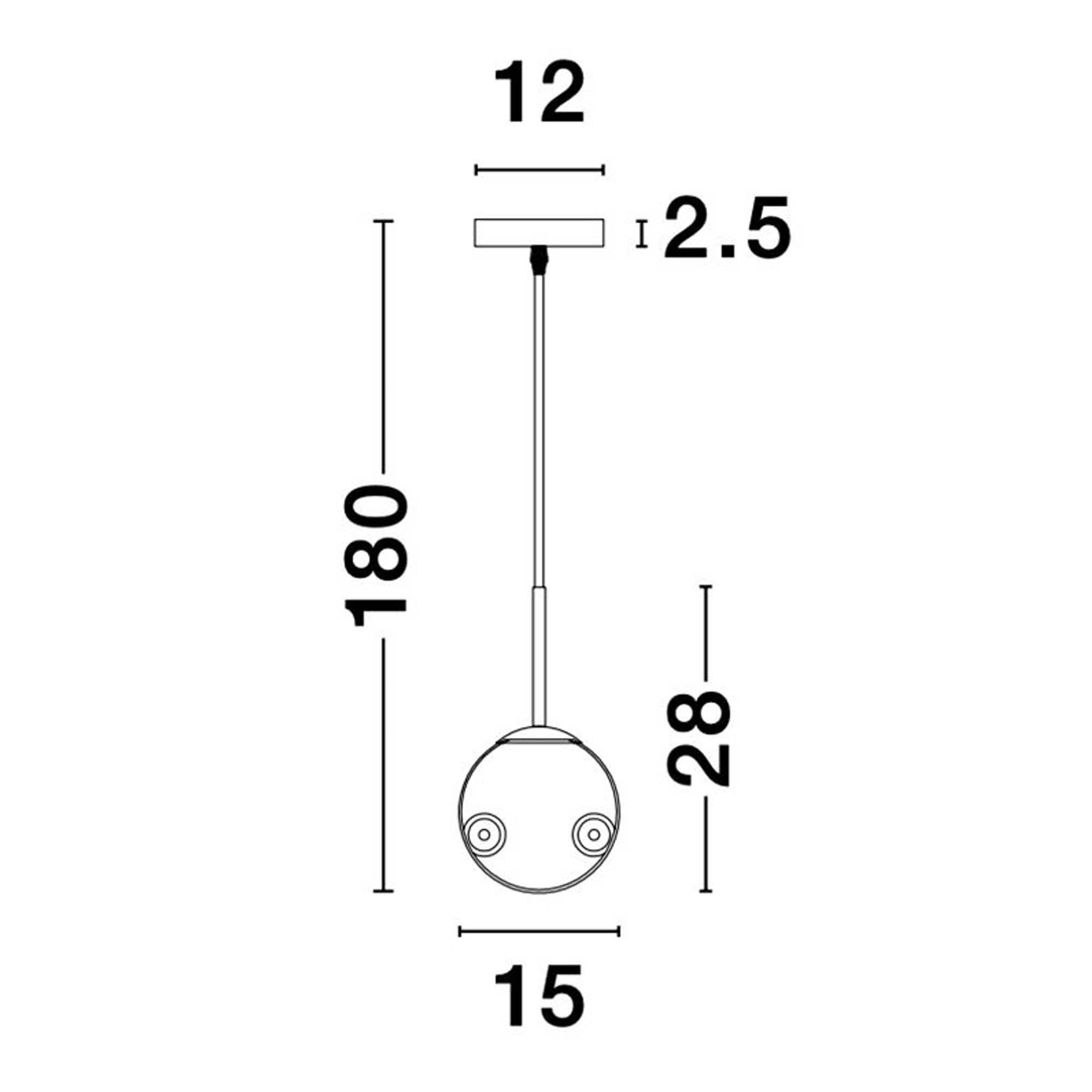 Nova Luce Spada E27 skleněné závěsné svítidlo