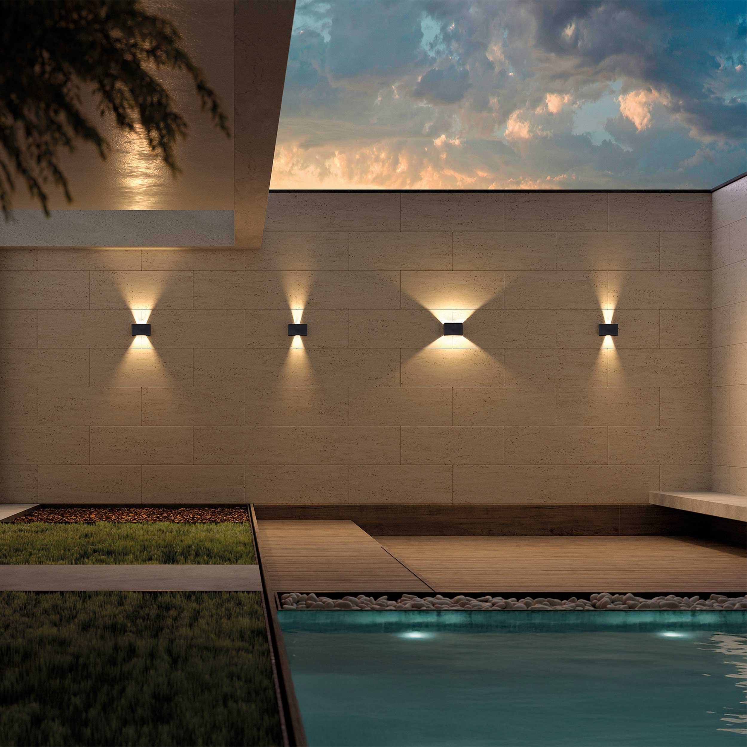 Dopo Beam LED svietidlo hore/dole čierne