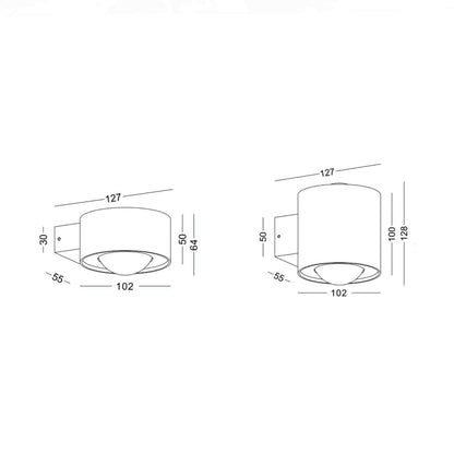 Lenses LED nástěnné svítidlo 2000K