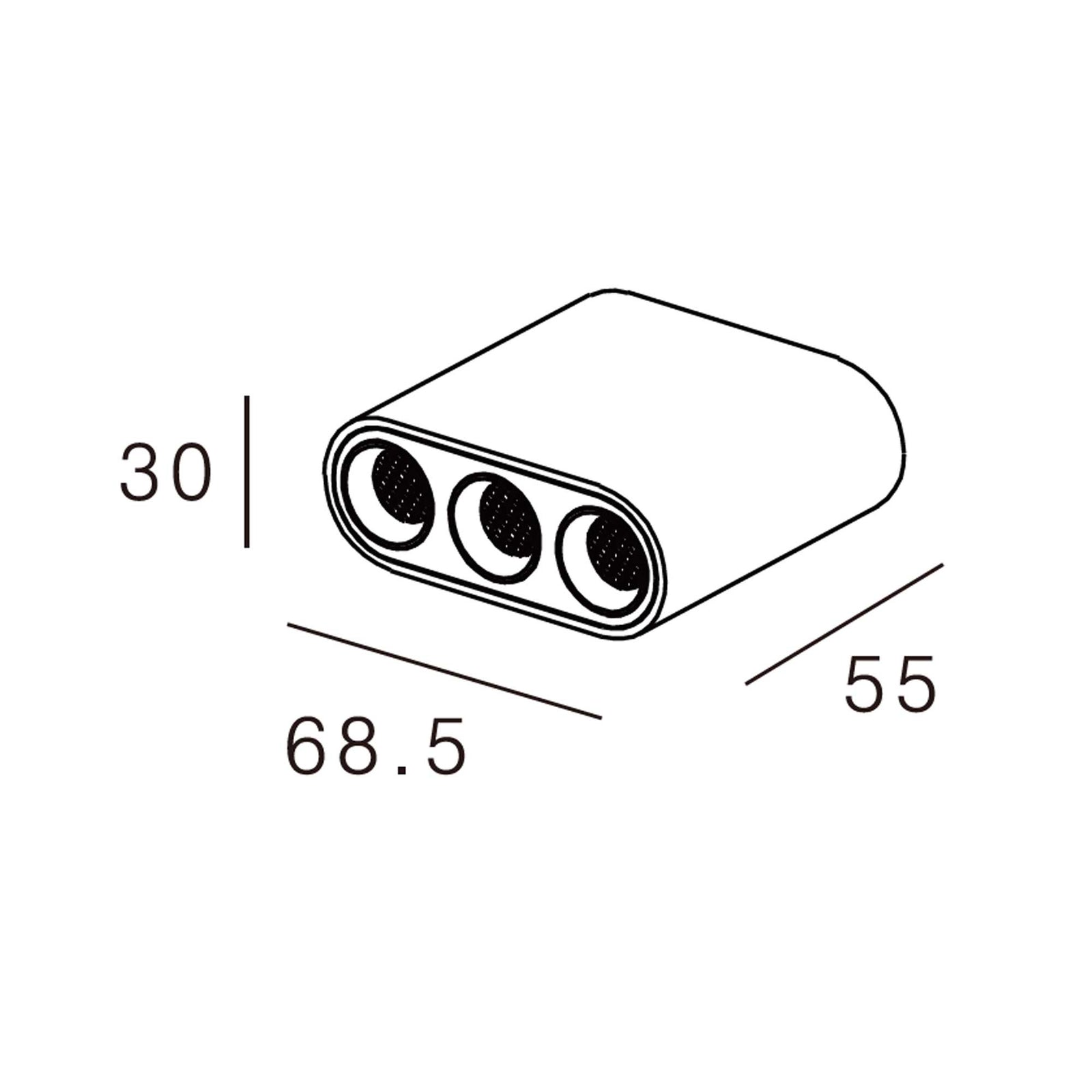Striva LED stropní přisazené svítidlo Ra>90