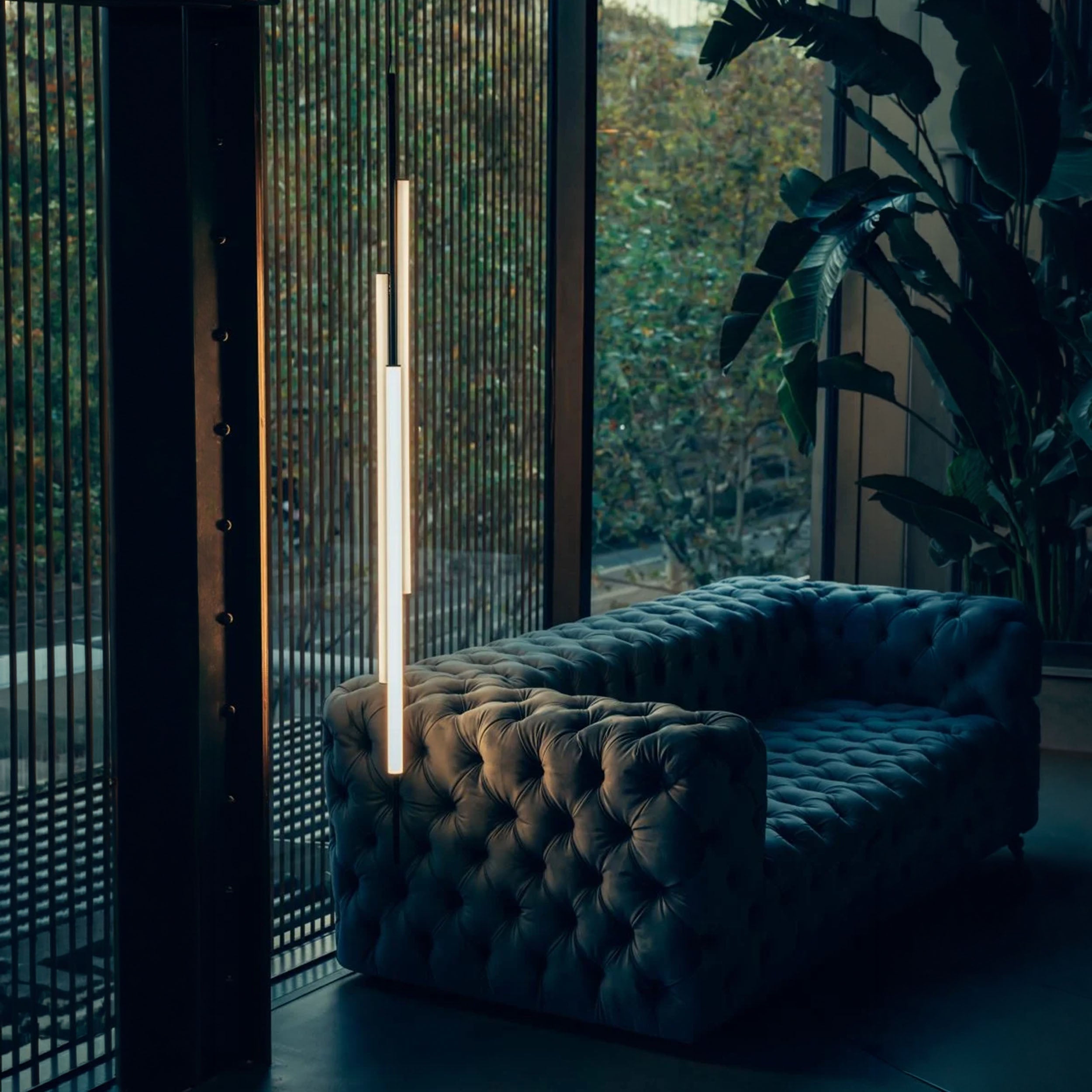 Marset Ambrosia V3 LED zlaté zabudované závěsné vertikální svítidlo
