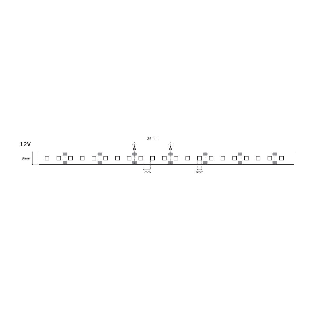 LED pásek 12V CRI80 IP20 4000K (5m)