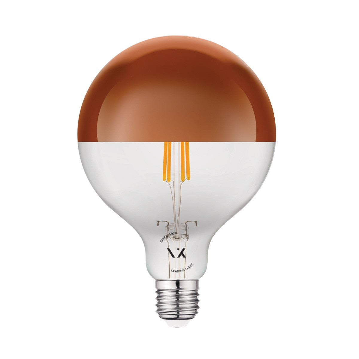 LED žárovka VK Light Globo Filament Pink Copper E27 ø125 2700K 7W Stmívatelná