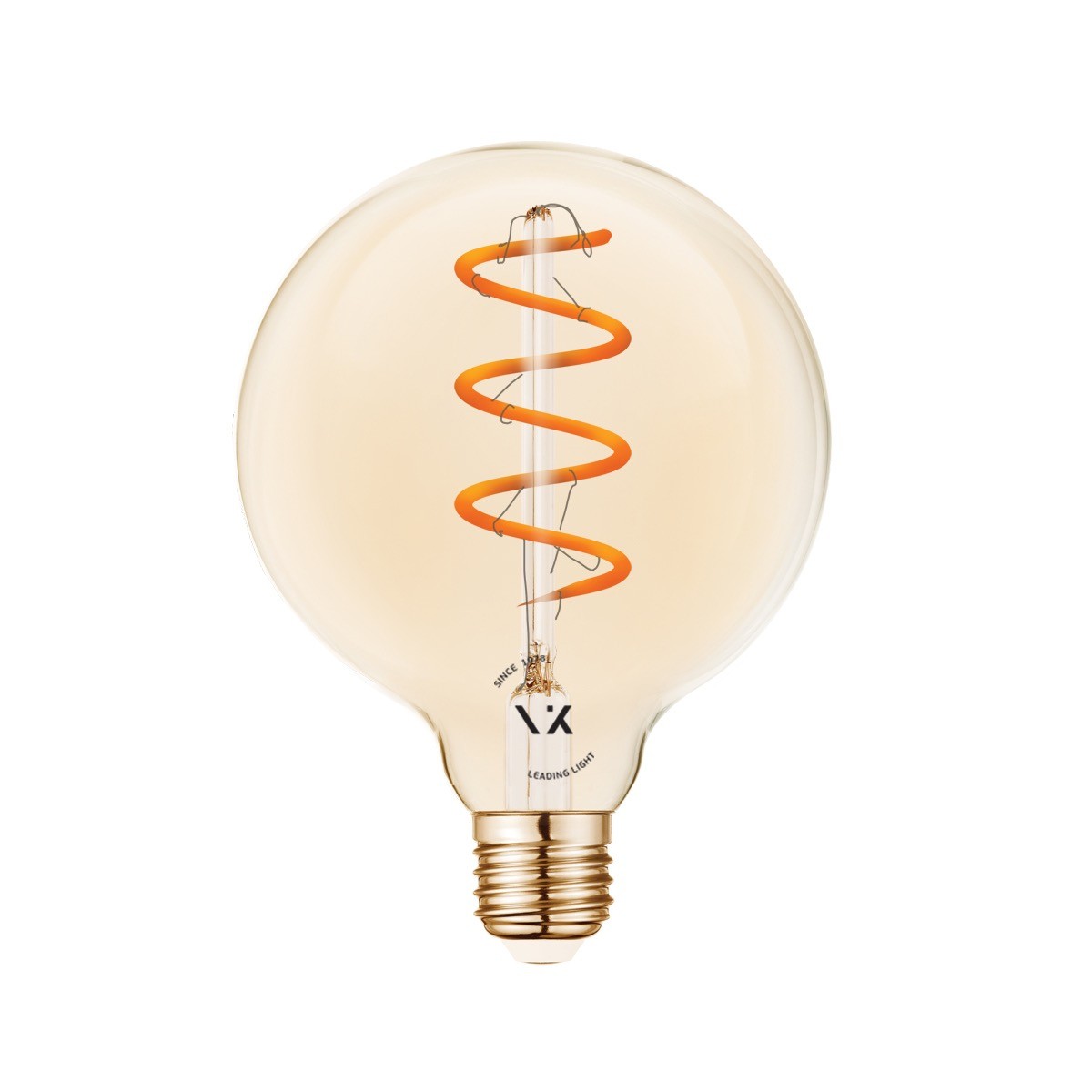LED žárovka VK Light Spiral Filament Amber-G95 E27 2200K 4,5W Stmívatelná