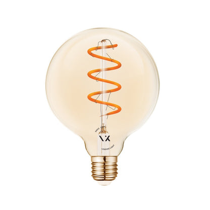LED žárovka VK Light Spiral Filament Amber-G95 E27 2200K 4,5W Stmívatelná