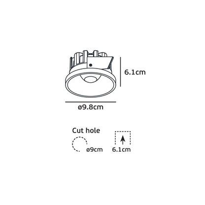 VK Light Poc LED zápustné svítidlo IP44
