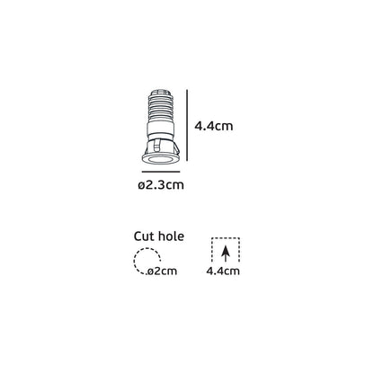 VK Light Smol LED zápustné miniaturní svítidlo