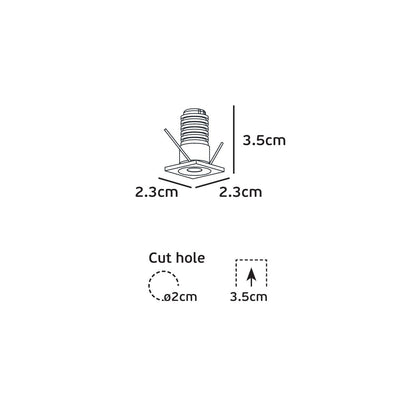 VK Light Smol LED zápustné miniaturní svítidlo