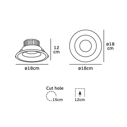 VK Light Uta LED zápustné svítidlo IP65