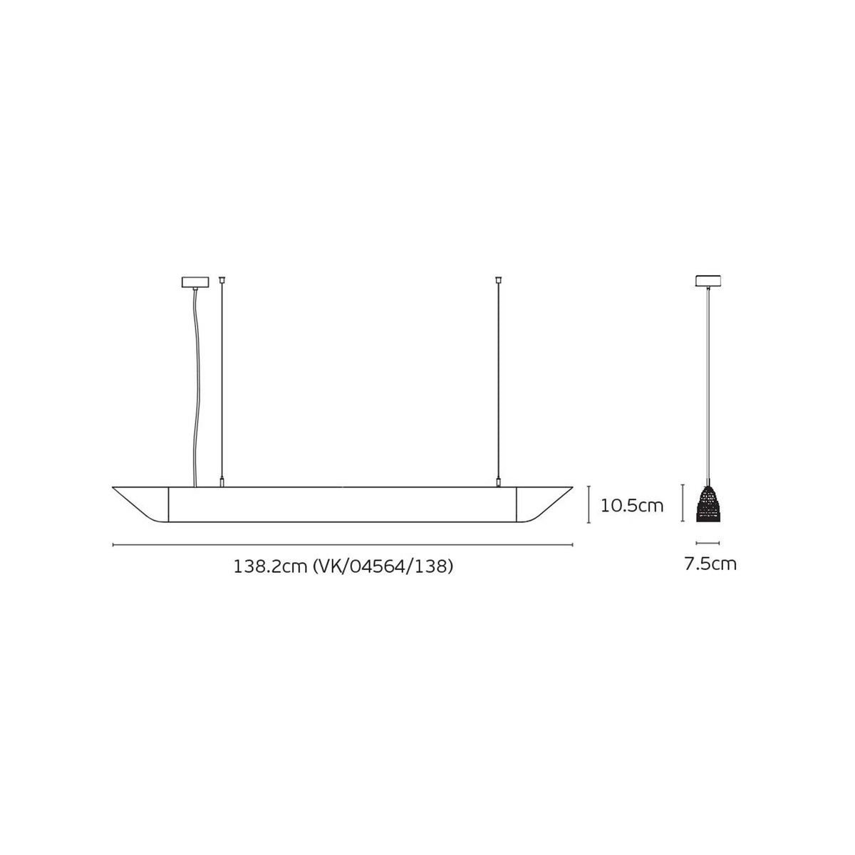 VK Light Mute Slim LED závěsné akustické svítidlo