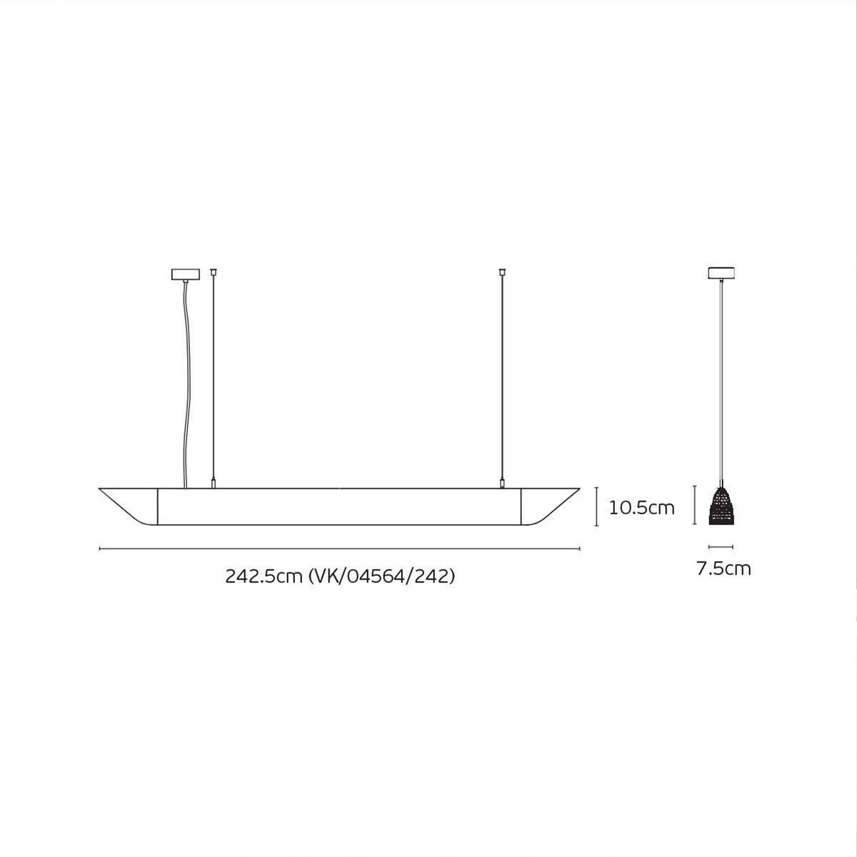 VK Light Mute Slim LED závěsné akustické svítidlo