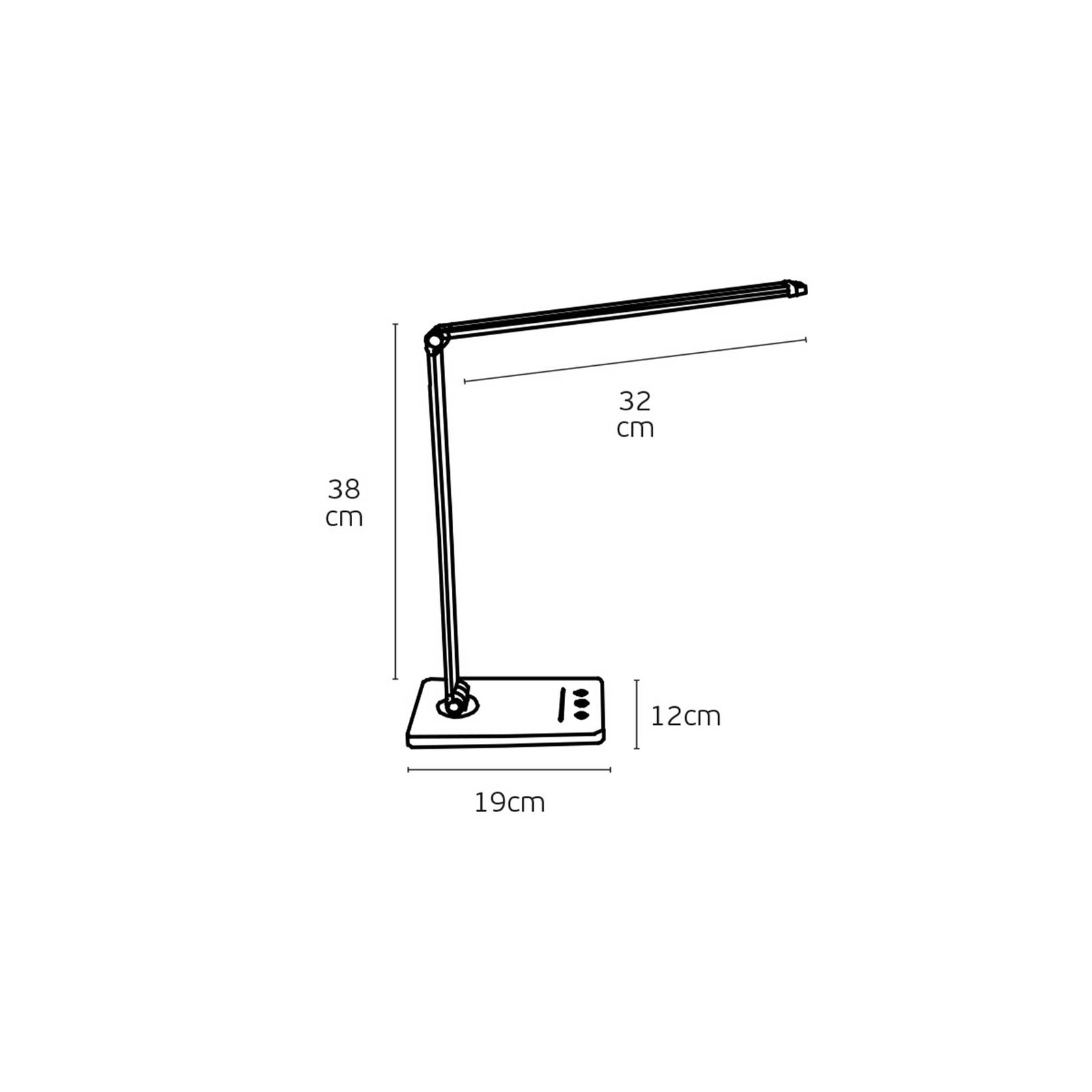 VK Light Nia Square LED stolní svítidlo stmívatelné 3CCT