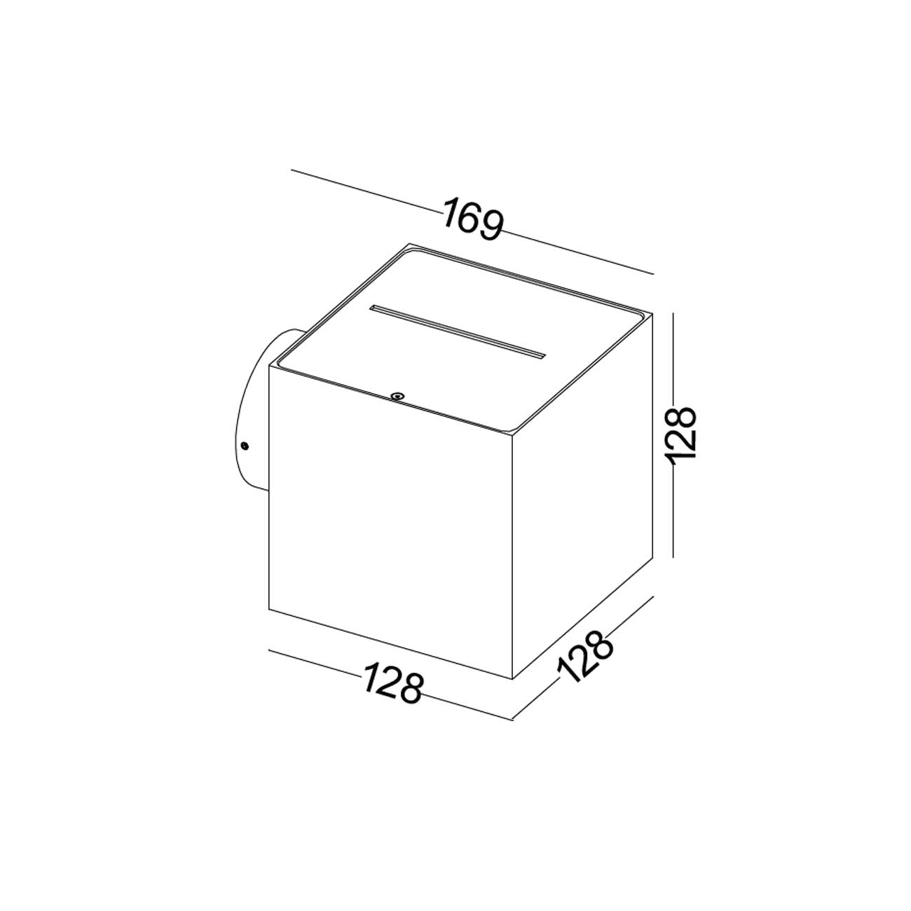 Dice Angle LED nástěnné svítidlo IP65