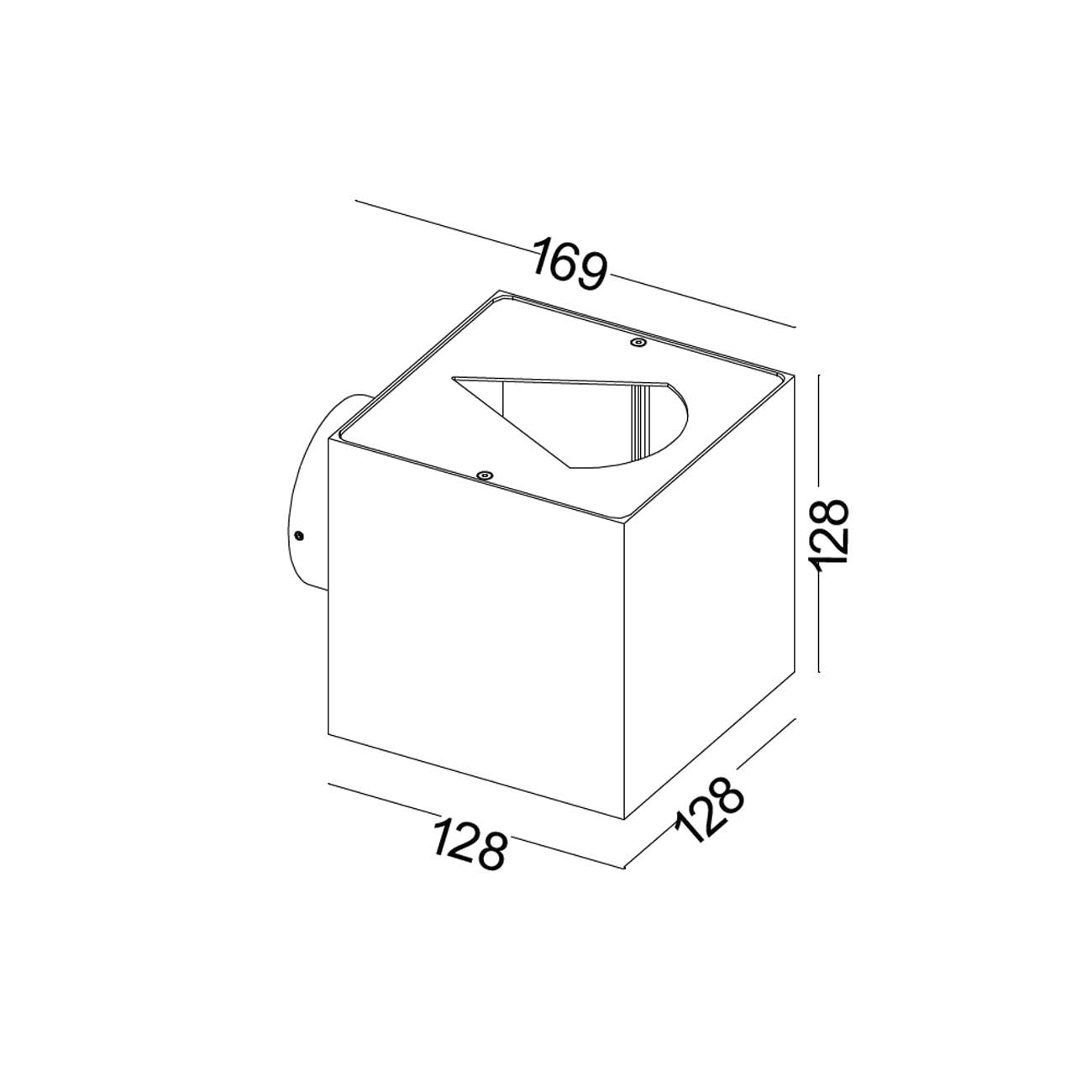 Dice Angle LED nástěnné svítidlo IP65