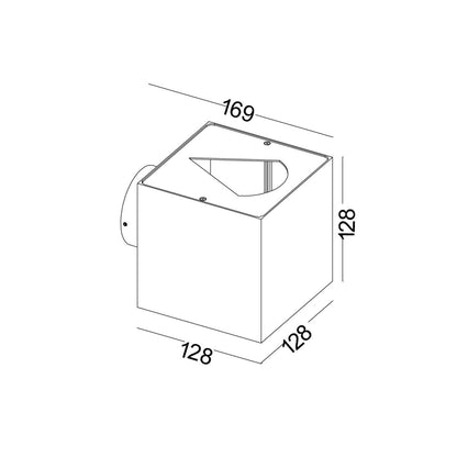 Dice Angle LED nástěnné svítidlo IP65