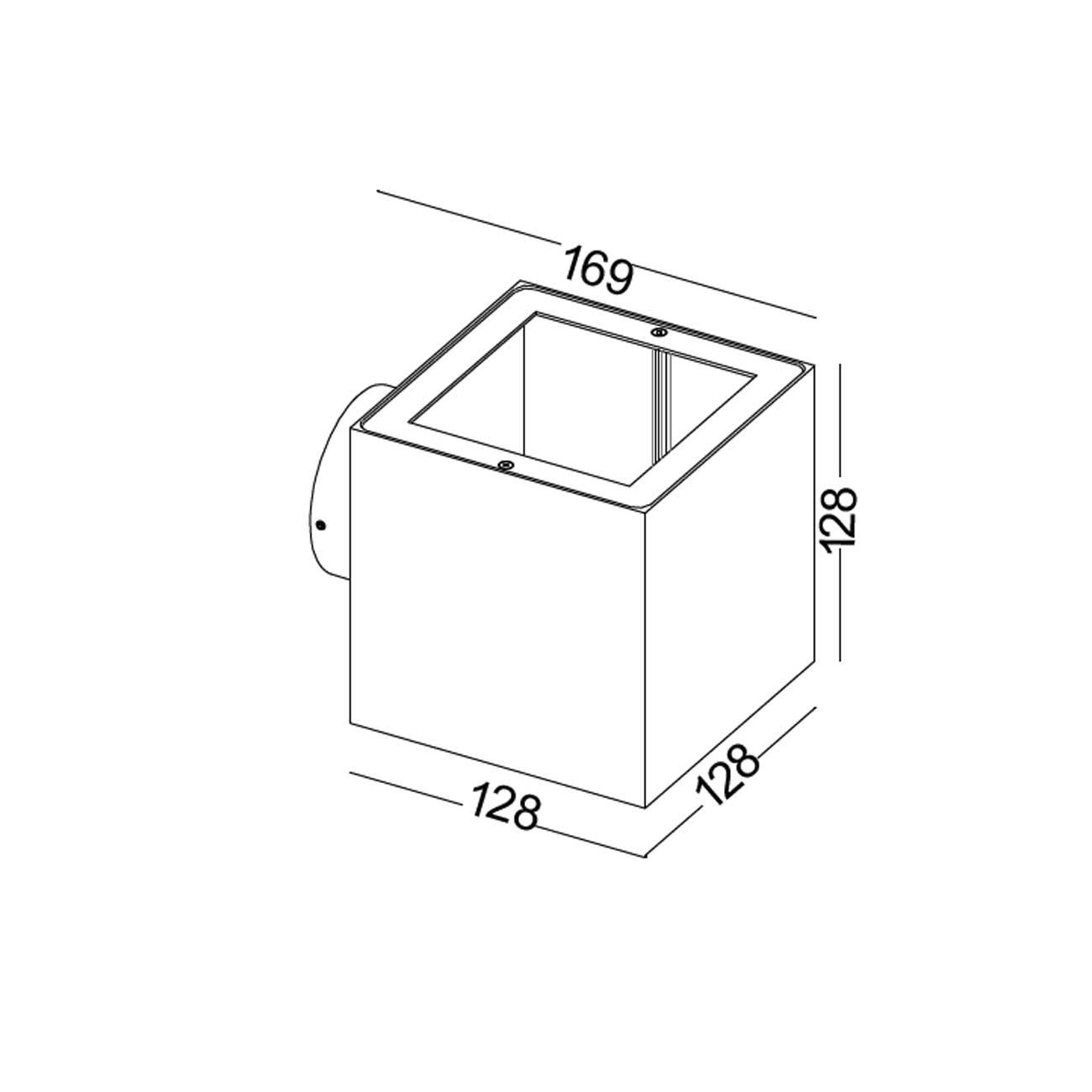 Dice Angle LED nástěnné svítidlo IP65