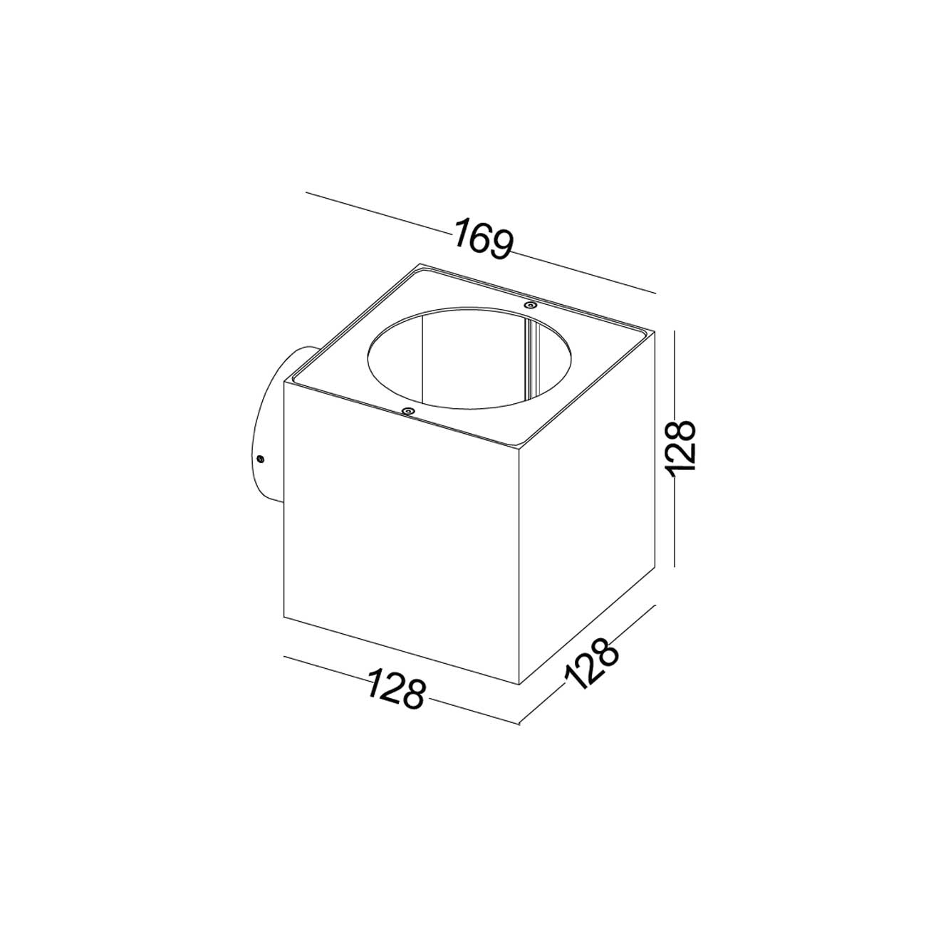 Dice Angle LED nástěnné svítidlo IP65