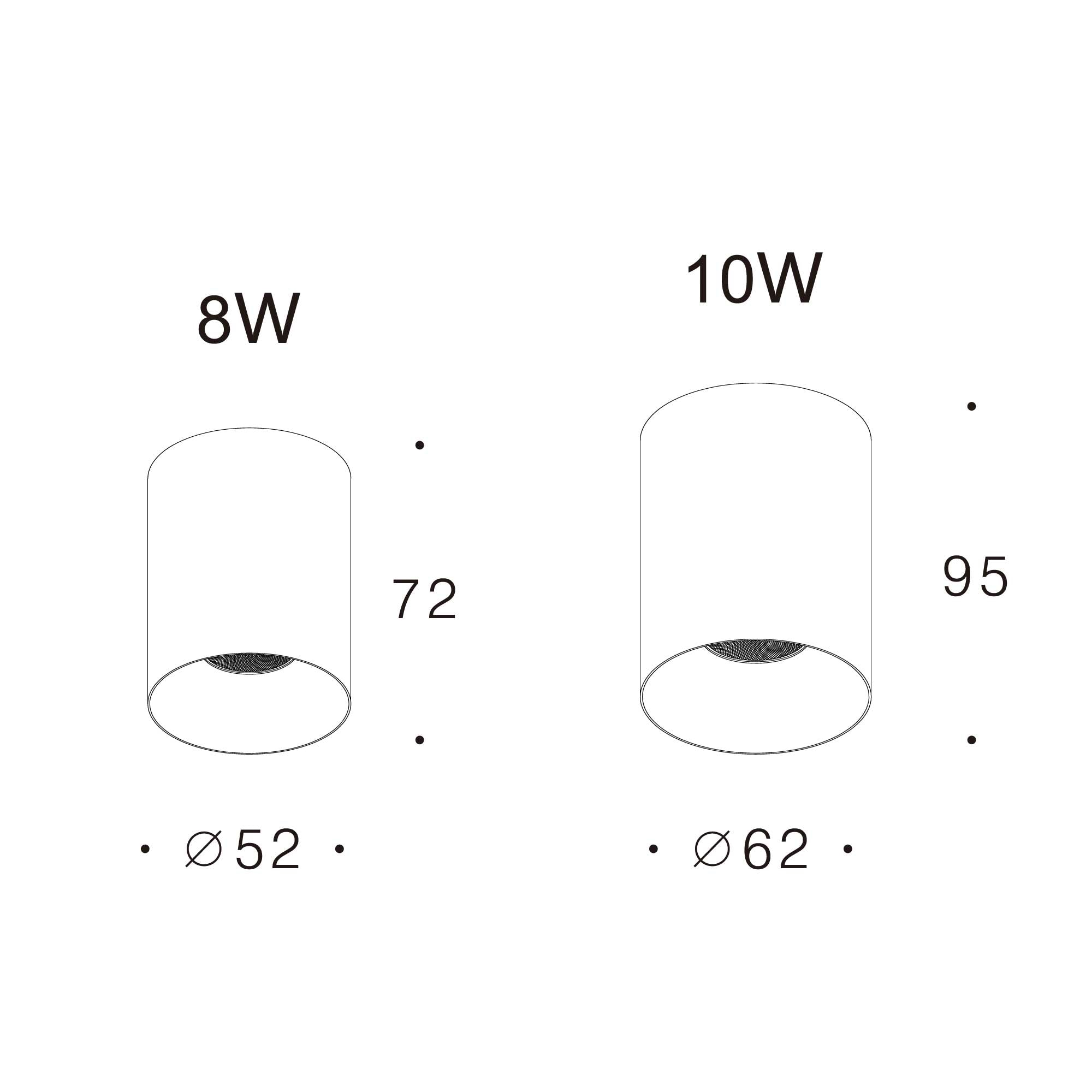 Arco LED přisazené kovové svítidlo Ra>90 antiglare