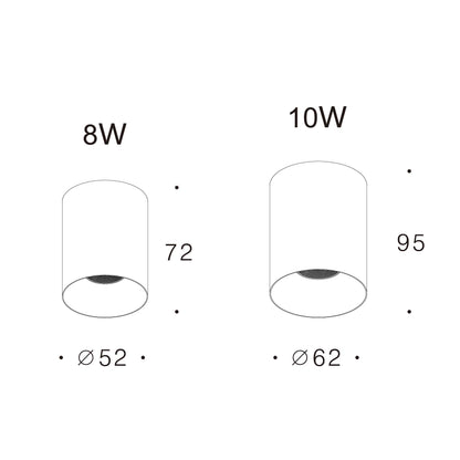Arco LED přisazené kovové svítidlo Ra>90 antiglare