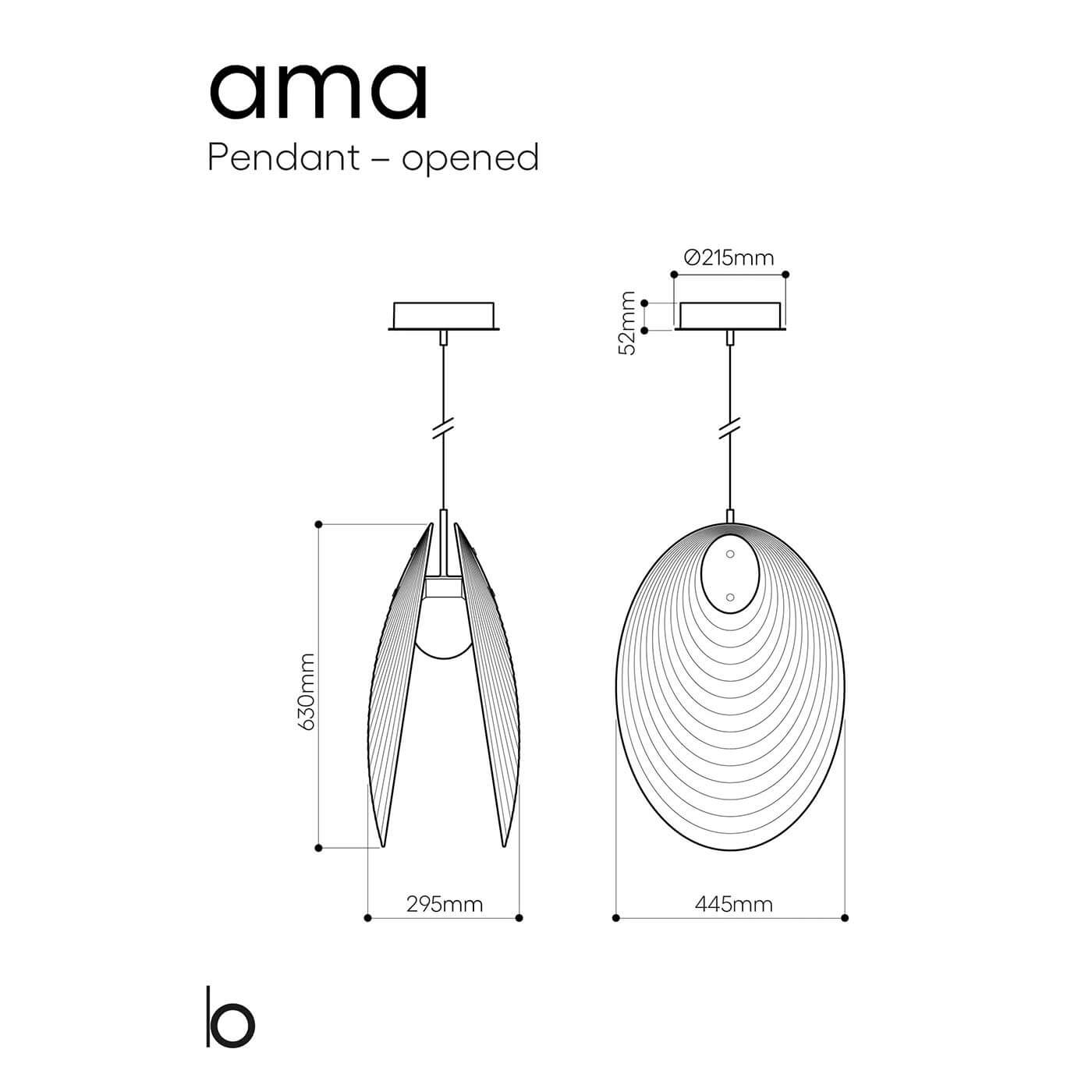 Bomma Ama LED skleněné závěsné svítidlo