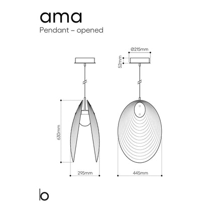 Bomma Ama LED skleněné závěsné svítidlo