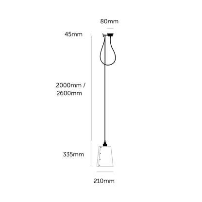 Buster & Punch HOOKED 1.0 Graphite E27 závesné svietidlo