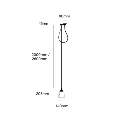 Buster & Punch HOOKED 1.0 Graphite E27 závesné svietidlo