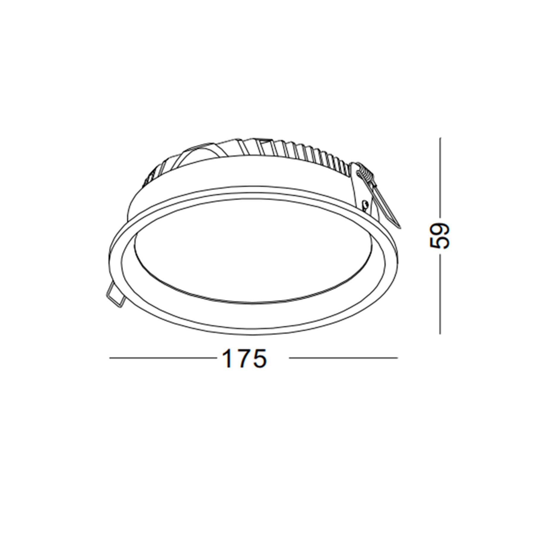 Downlight LED zápustné kulaté svítidlo Ra80