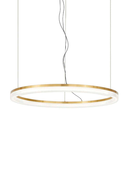 Ideal lux Crown LED kruhové závěsné svítidlo zlaté