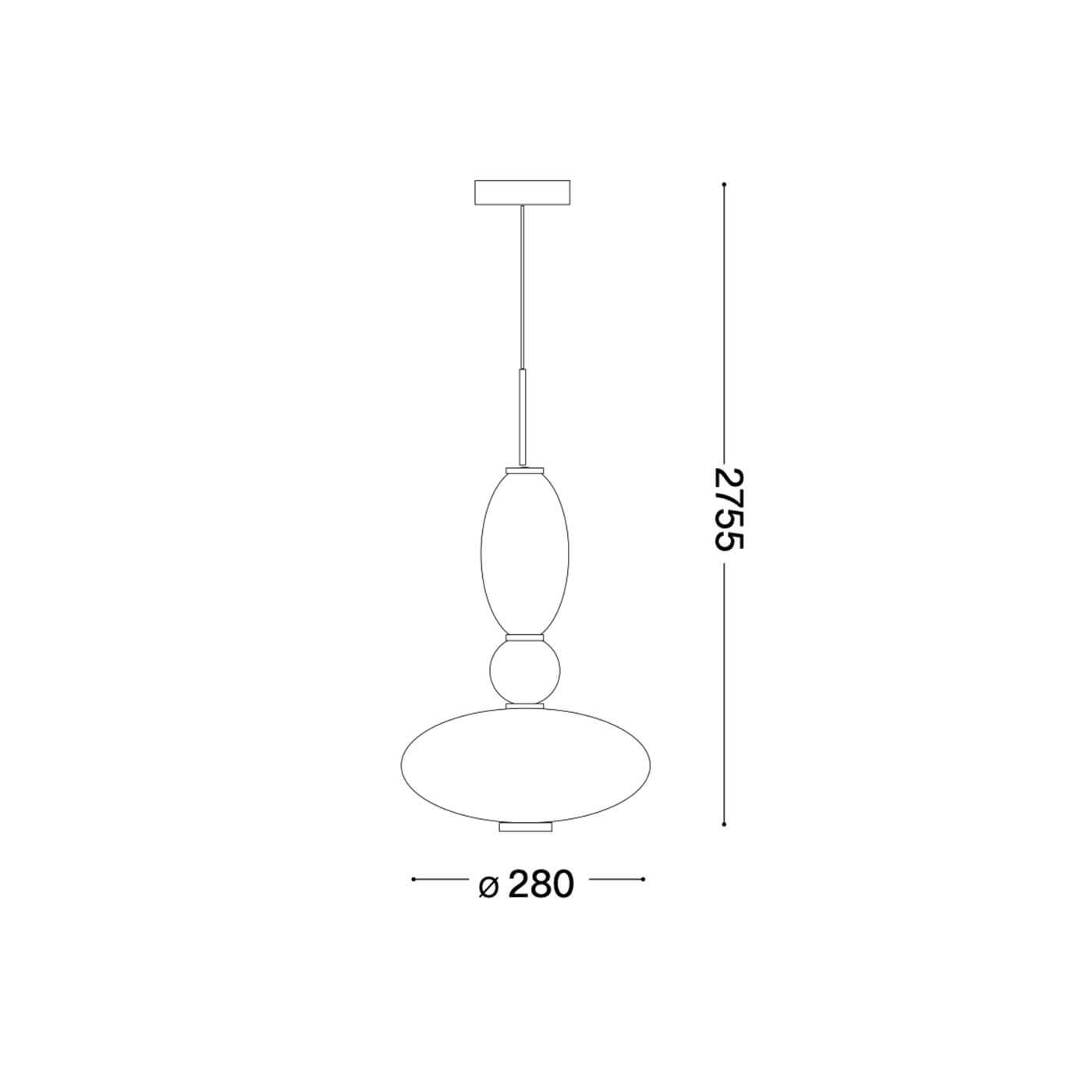 Ideal lux Lumiere LED závesné sklenené svietidlo