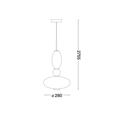 Ideal lux Lumiere LED závesné sklenené svietidlo