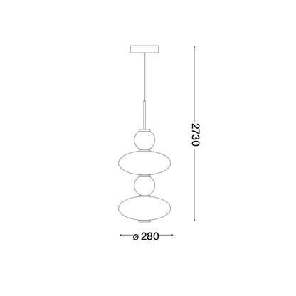 Ideal lux Lumiere LED závesné sklenené svietidlo