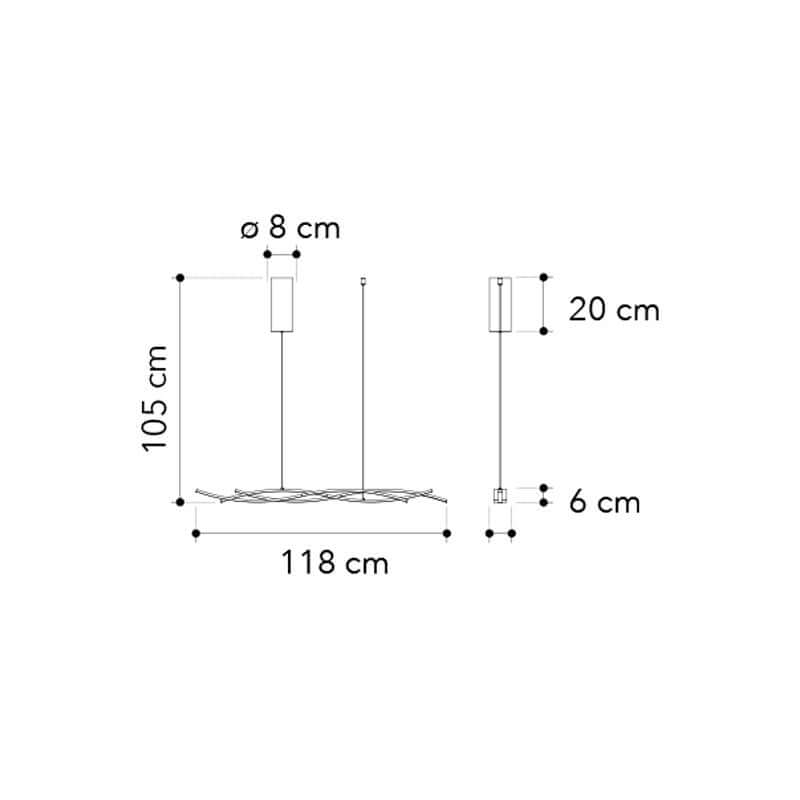 Faneurope KINETIC LED závěsné svítidlo bílé